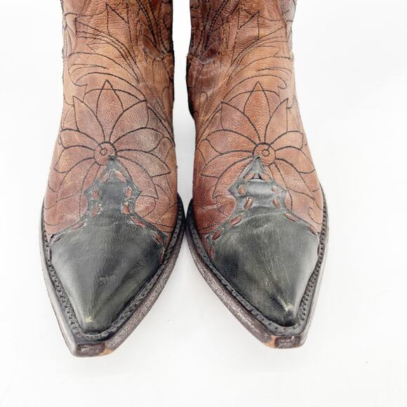 Old Gringo Rebeca Mayra Women’s 6 Brass Black Tall Pointed Toe Cowgirl Boots - Picture 6 of 11